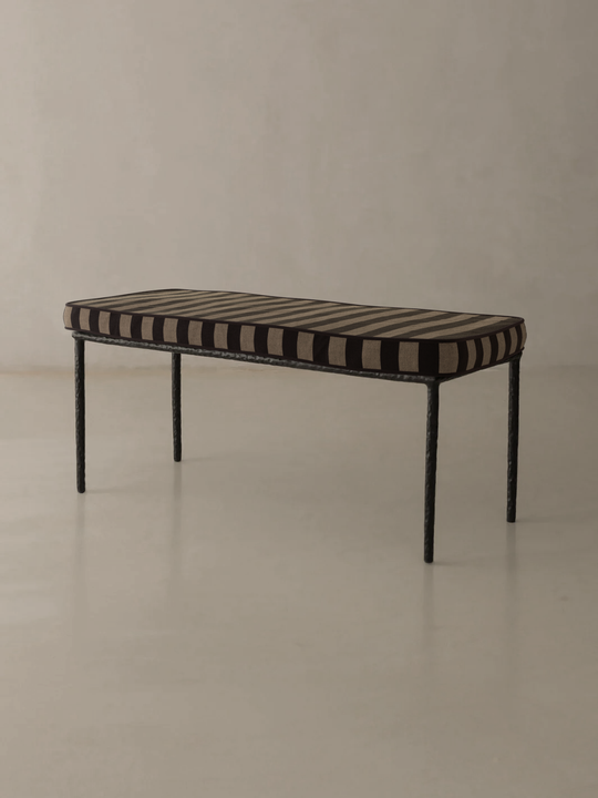 Medaillon bench cover 100cm Black and Beige