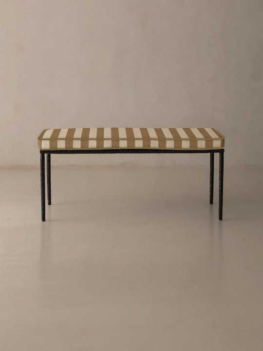 Medaillon bench cover 100cm Ochre and Beige