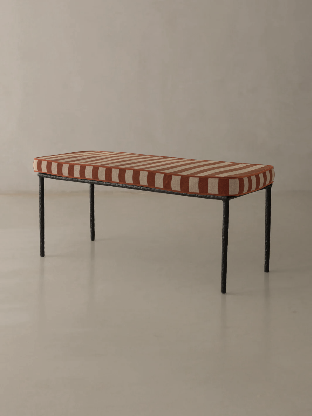 Funda banco Medaillon 100cm Tomate y Beige