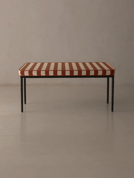 Funda banco Medaillon 100cm Tomate y Beige