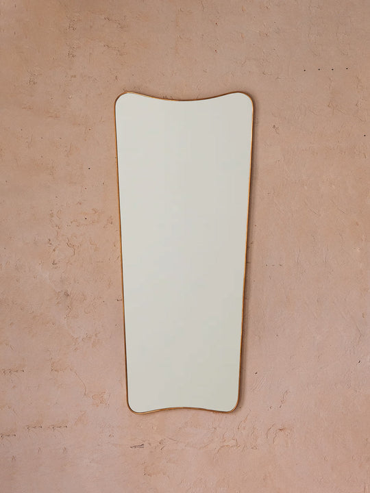 Midcentury style brass mirror