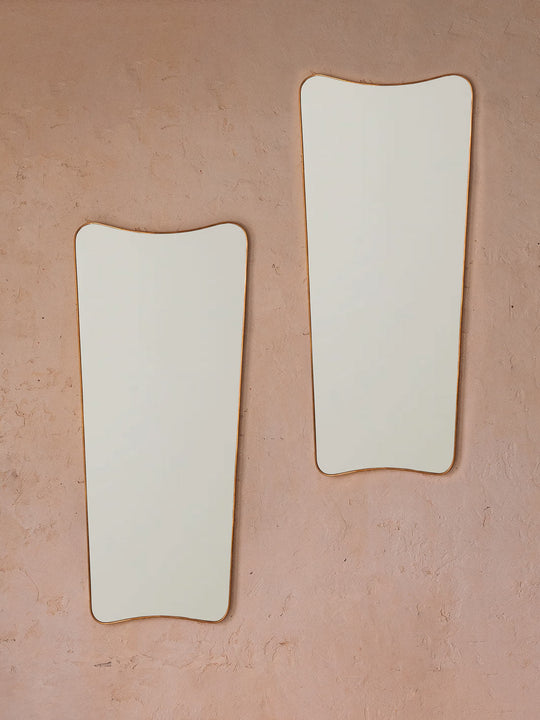 Midcentury style brass mirror