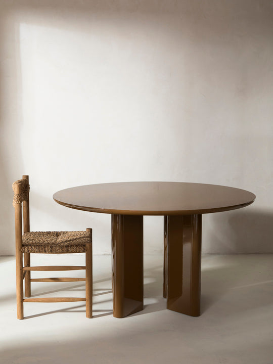 Caramel Lacquered Table 130Ø