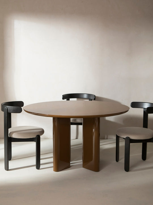 Caramel Lacquered Table 130Ø