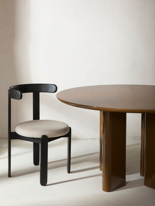 Caramel Lacquered Table 130Ø