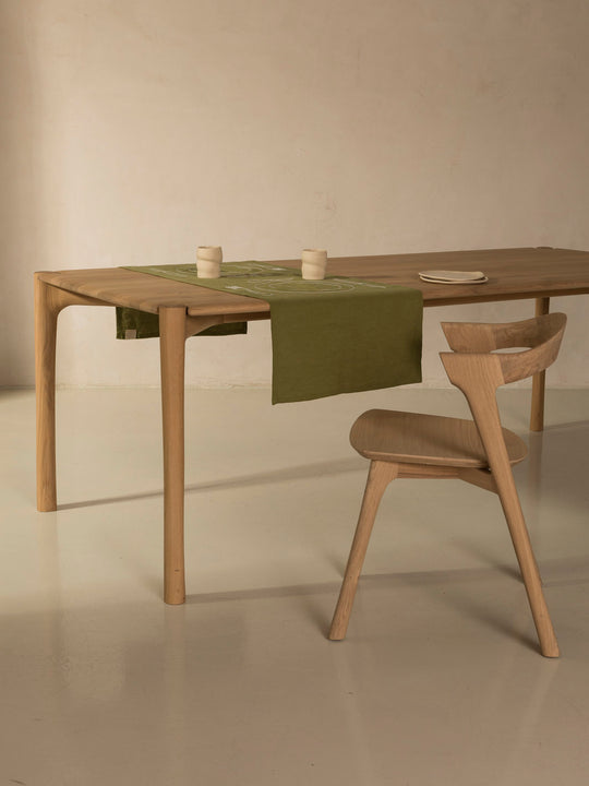 Camino “Duo Minimaliste” lino verde 150x50cm