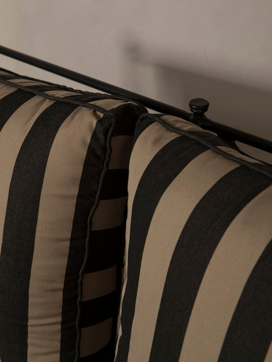 Medaillon wrought iron sofa cover 180cm black and beige