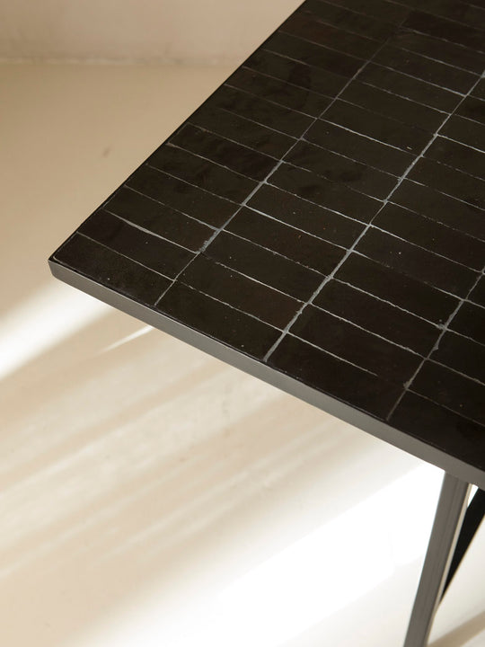 Zellige Minimal Black Dining Table