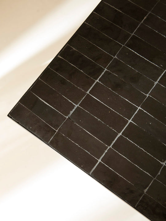 Zellige Minimal Black Dining Table