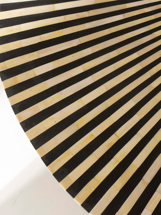 Mesa tríptico marquetería África 130Ø