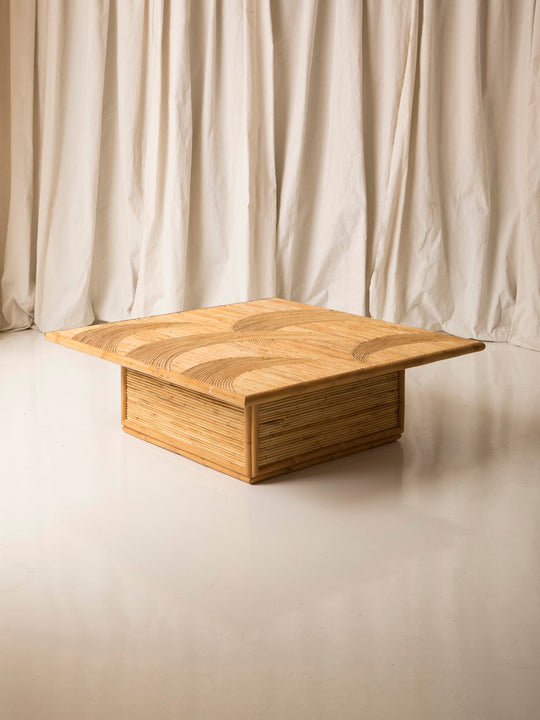 Bamboo carved center table Palm Springs