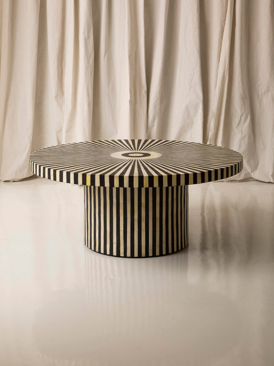 Africa marquetry table Ø130CM