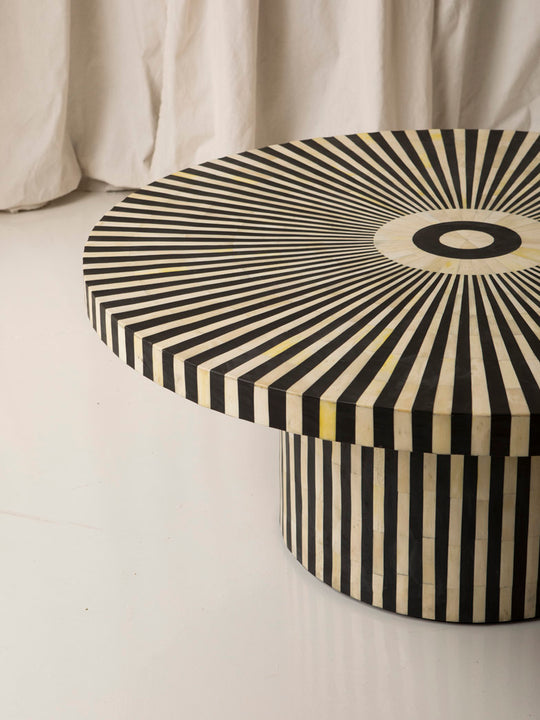 Africa marquetry table Ø130CM