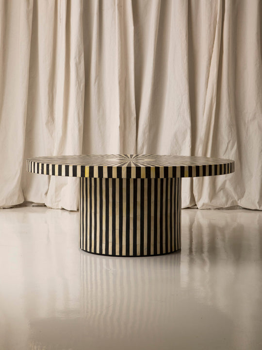 Africa marquetry table Ø130CM