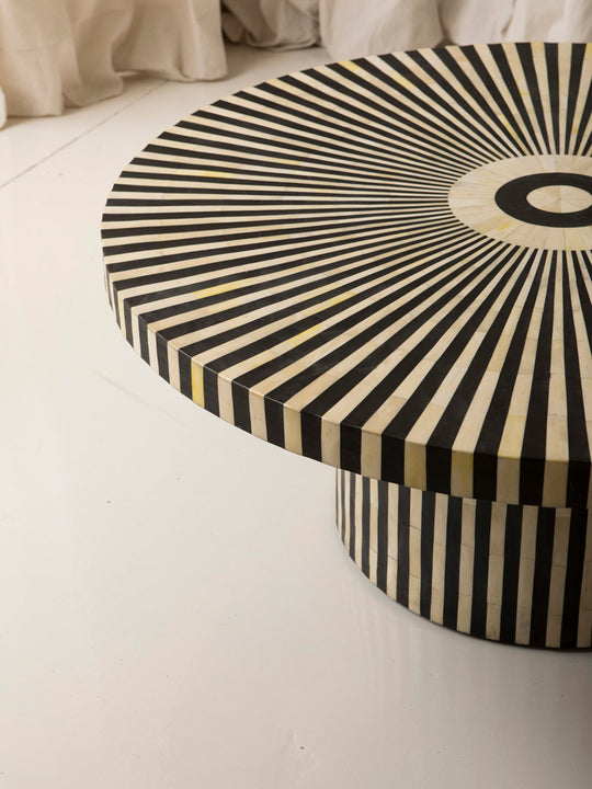 Africa marquetry table Ø130CM