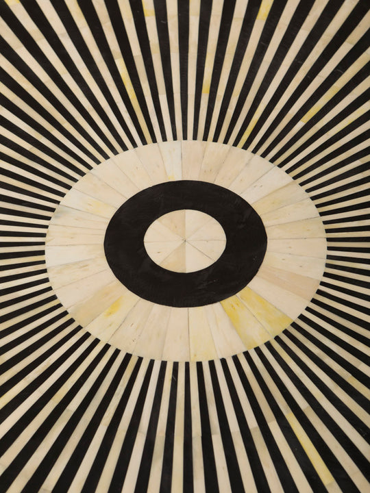 Africa marquetry table Ø130CM