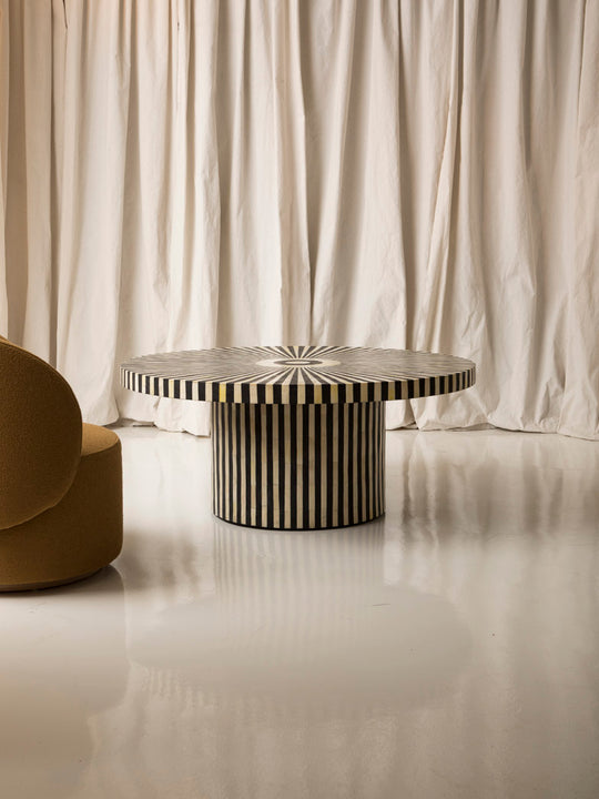 Africa marquetry table Ø130CM