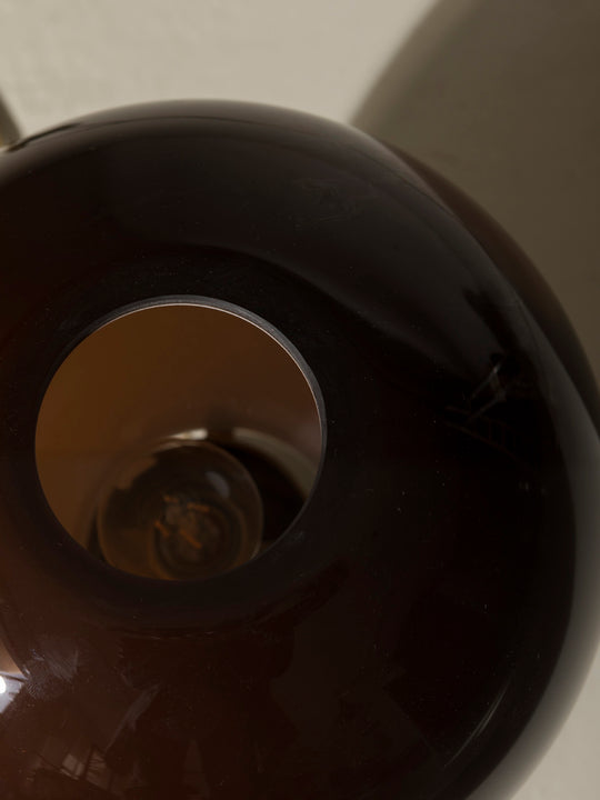 Lámpara sobremesa murano teja y latón