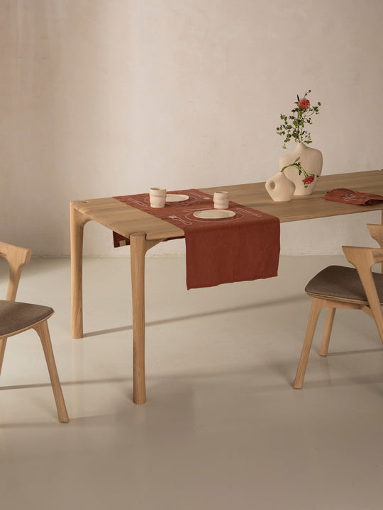 Camino “Duo Minimaliste” lino terracota 150x50cm