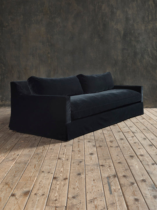 Sofá Amberes de terciopelo Negro