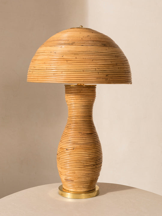 Lámpara Curve bambú Palm Beach Regency Style