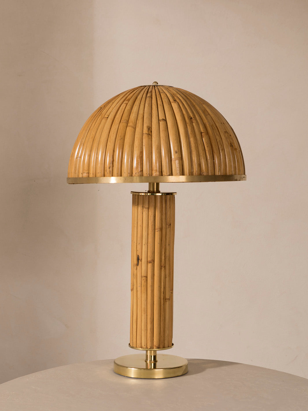Italian handmade bamboo lamp – Rue Vintage 74 - Main Image