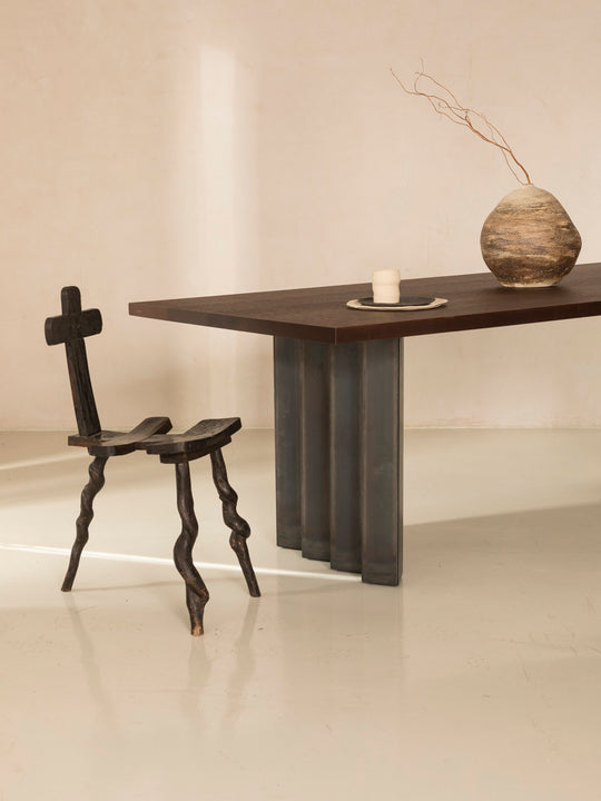 Mesa Repeto metal & fraké 100x76x240cm