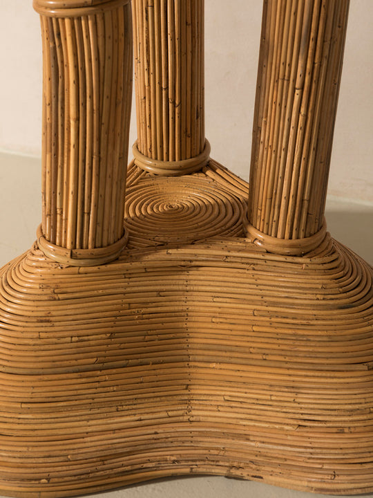 Lámpara de pie Palmera Ratán triple