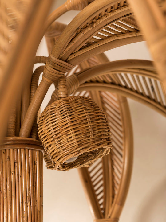 Lámpara de pie Palmera Ratán