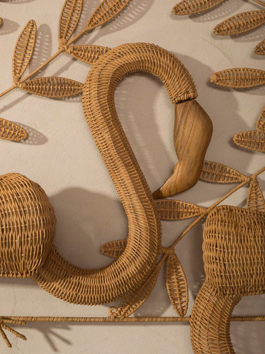 Mural Ratán Palmeras y Flamencos 250x180