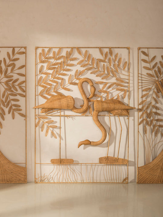 Mural Ratán Palmeras y Flamencos 250x180