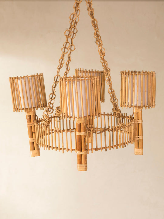 Rattan chandelier