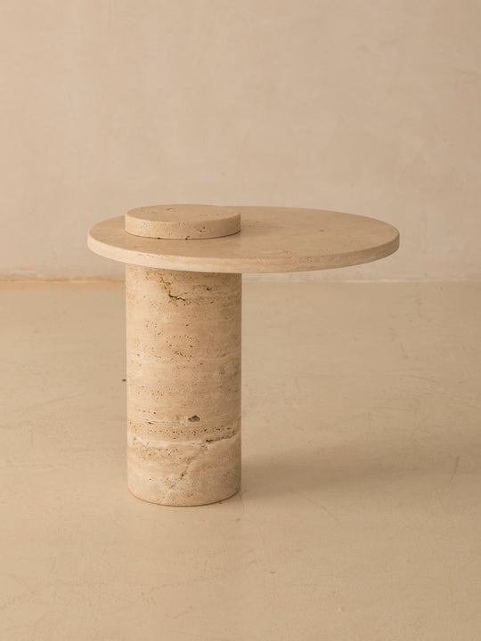 Italian travertine pound table