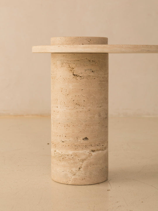 Italian travertine pound table