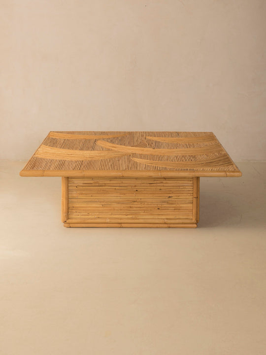 Bamboo carved center table Palm Springs