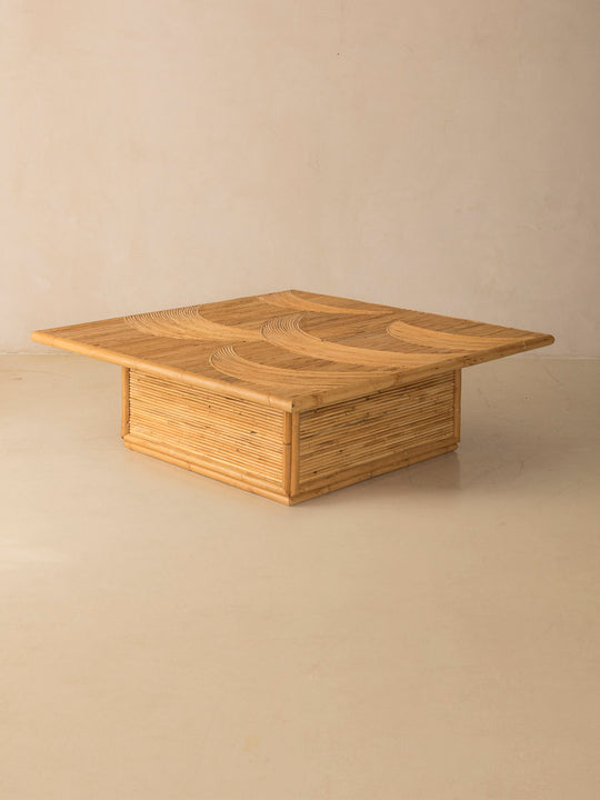Bamboo carved center table Palm Springs