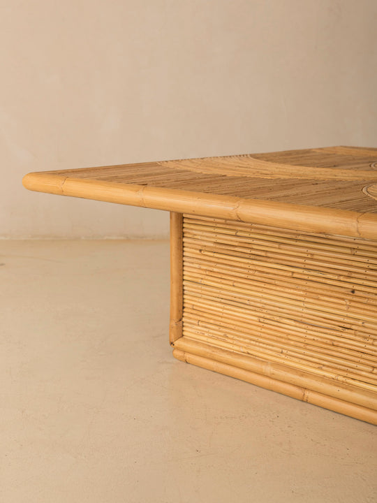 Bamboo carved center table Palm Springs