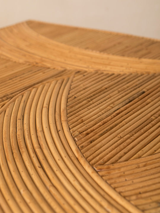 Bamboo carved center table Palm Springs