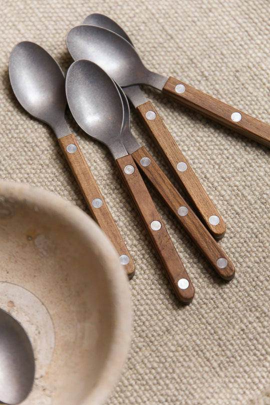 Set of 6 Bistrot Saber Paris teak spoons