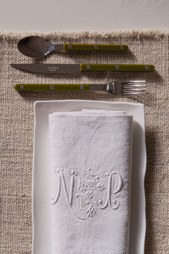 Bistrot green cutlery 6 pax. Saber Paris