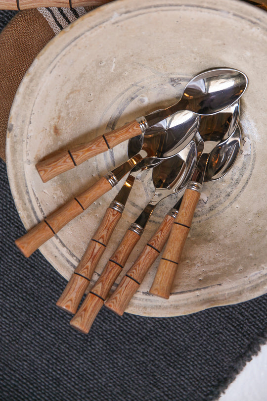 Set of 6 Bistrot Saber Paris Bamboo Spoons