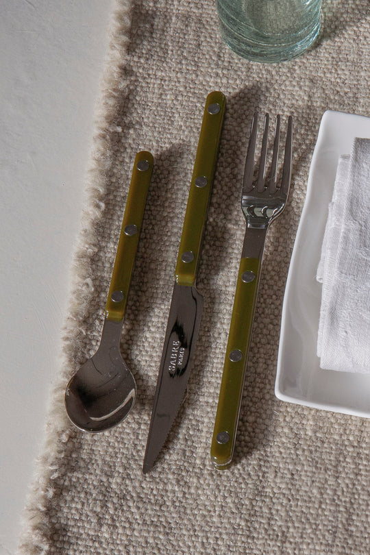 Bistrot green cutlery 6 pax. Saber Paris