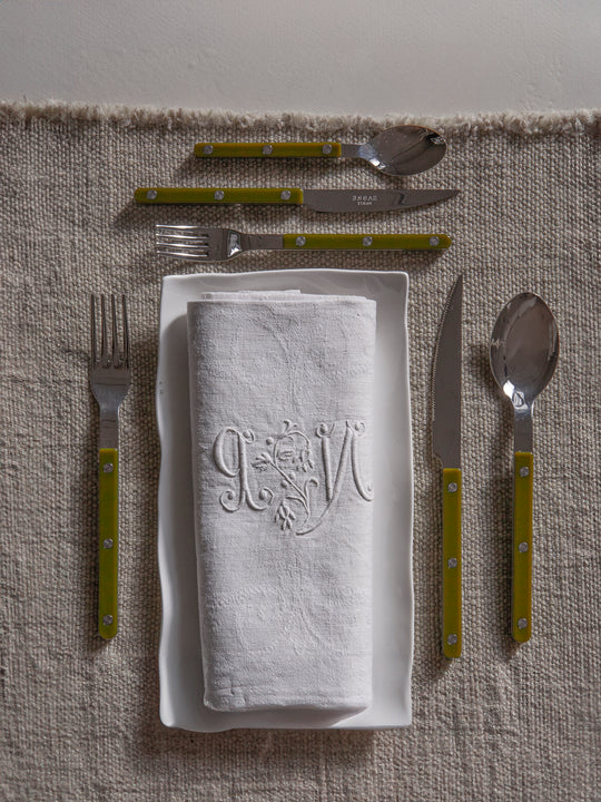 Bistrot green cutlery 6 pax. Saber Paris