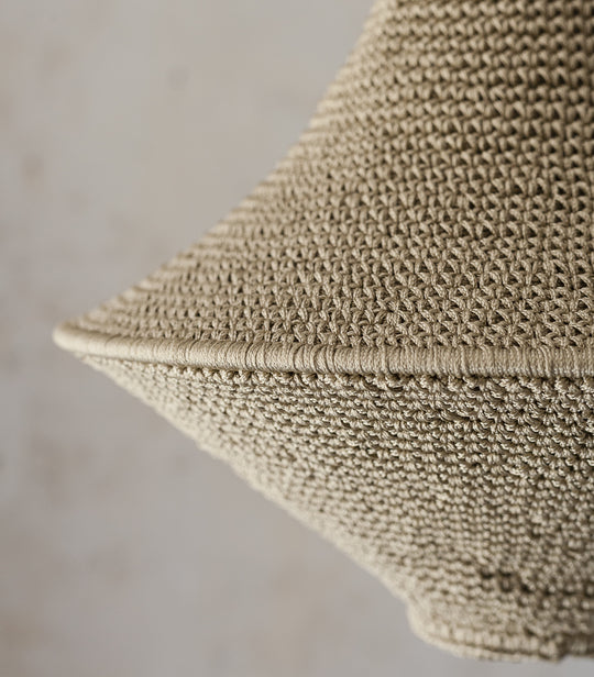 Crochet lamp W color Clay Large