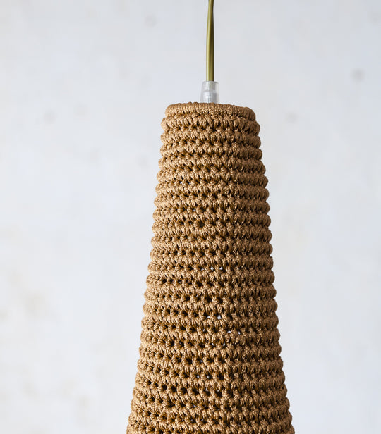 Crochet lamp J color Honey Medium