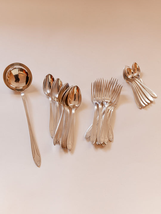 French Art Deco cutlery set for 12 people