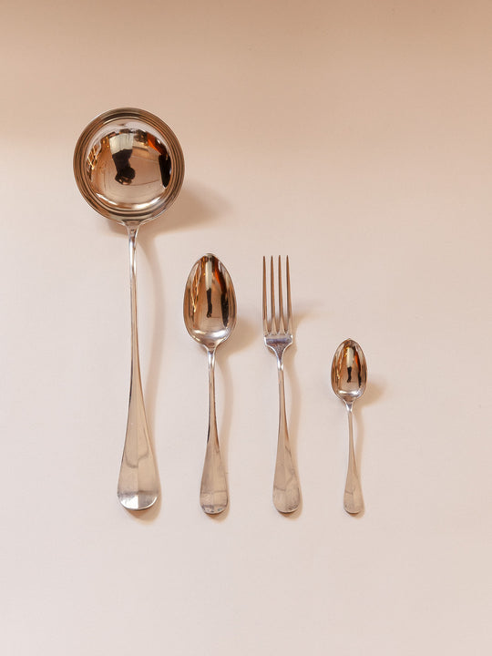 French silver metal cutlery from the 1920s for 12 people