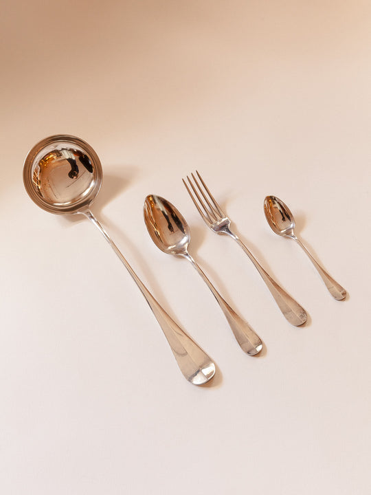 French silver metal cutlery from the 1920s for 12 people