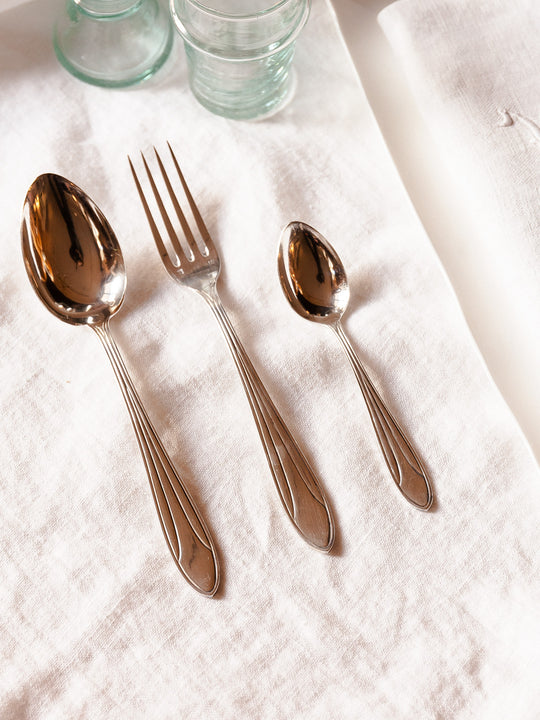 French Art Deco cutlery set for 12 people