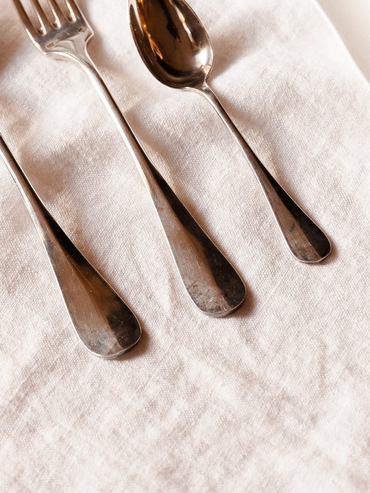 French silver metal cutlery from the 1920s for 12 people